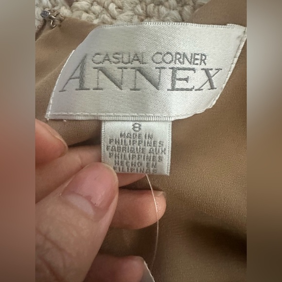Annex vintage  Tan Sleeveless Dress with Bow size 8 NWT - Picture 8 of 10